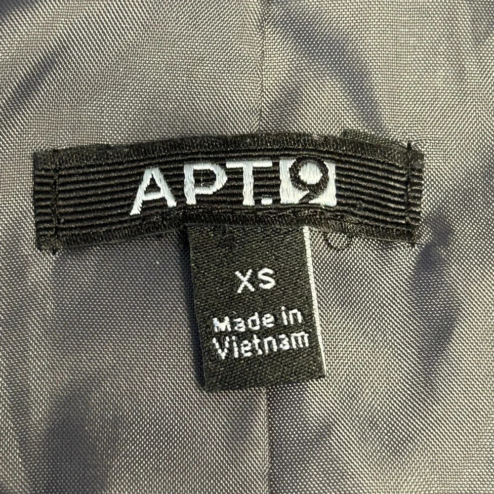 Apt 9 Slate Gray Moto Jacket Lined Size Xs Full Asymmetric Zip Fabric GUC - Picture 4 of 10